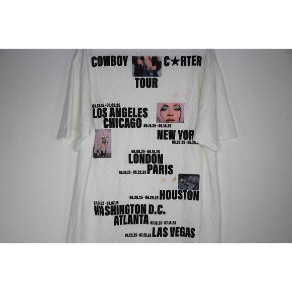 Beyonce Mens Large Cowboy Carter Concert 2025 Tour Tee T-Shirt NEW F1264 - Picture 6 of 6